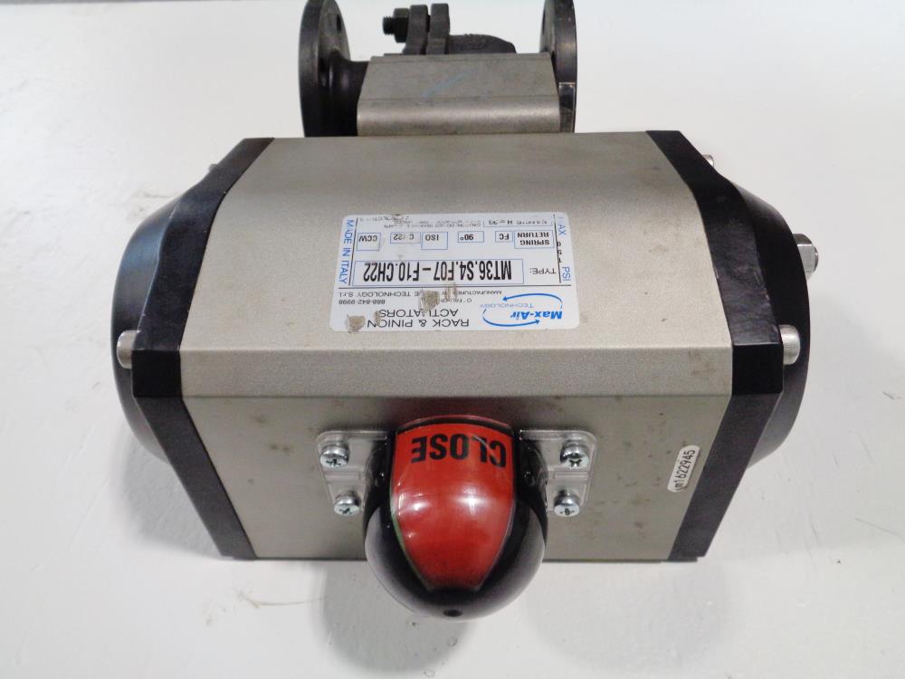 MAS 1-1/2" 150# WCB 2-Piece Actuated Ball Valve MT36.S4.F07-F10.CH22